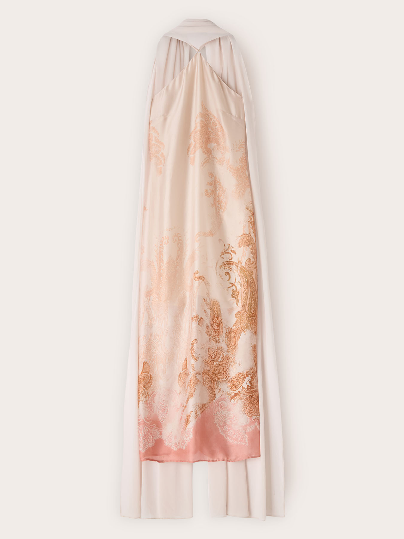 Long satin dress with stole image number 5