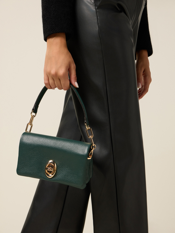 Small genuine leather shoulder bag