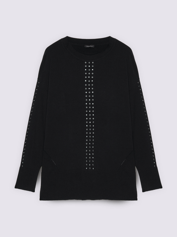 Pull avec applications brillantes