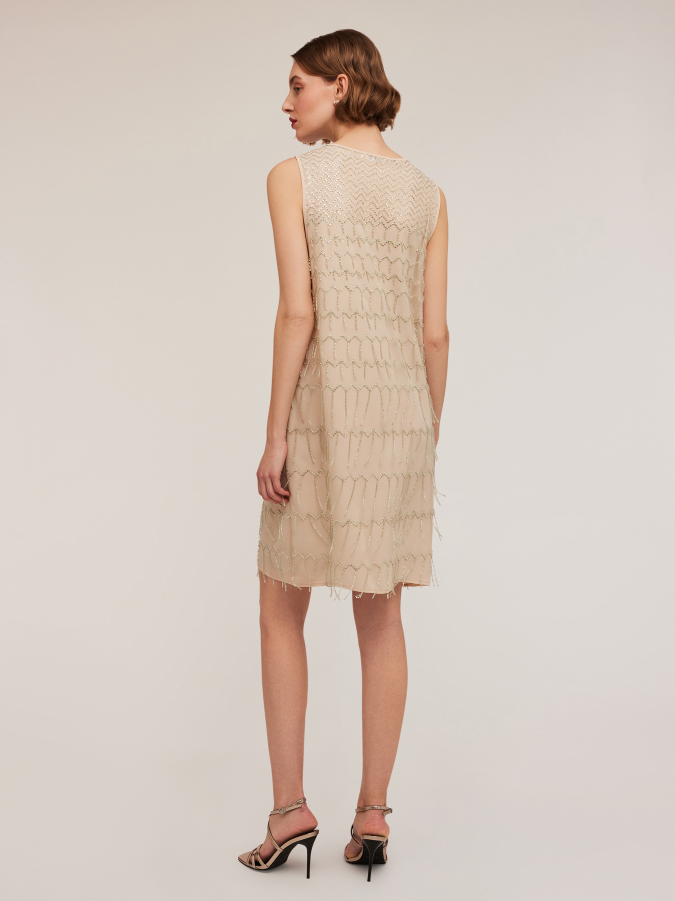 Embroidered dress with fringes image number 1
