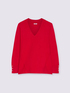 V-neck sweater with buttons on the cuffs image number 4