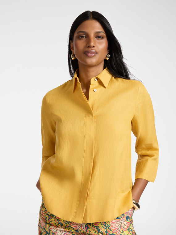 Camisa boxy de lino