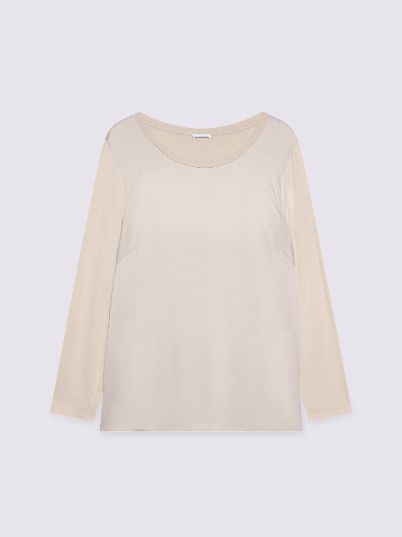 T-shirt bimaterica a maniche lunghe image number 4