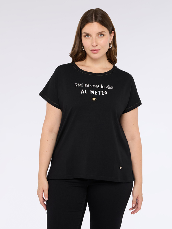 T-shirt en jersey avec phrase amusante