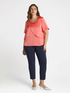 Blusa a balze con ricamo in perline image number 3