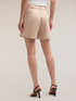 Linen blend pinstriped fabric shorts image number 1