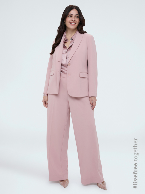 Pantaloni Wide Leg in tessuto stretch