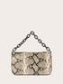 Borsa a tracolla in tessuto spalmato stampa pitone image number 2