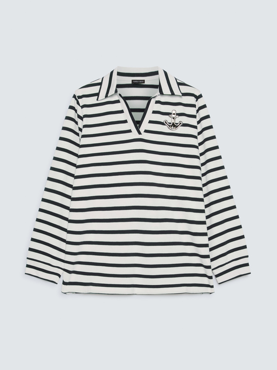T-Shirt aus Jersey im Marini&egrave;re-Stil
