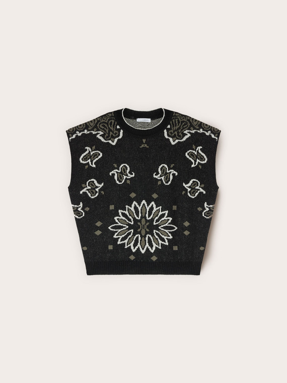 Jacquard knit top