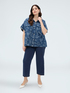 Jeanshemd mit Jacquard-Blattmuster image number 2