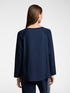Sweater with striped trim image number 1