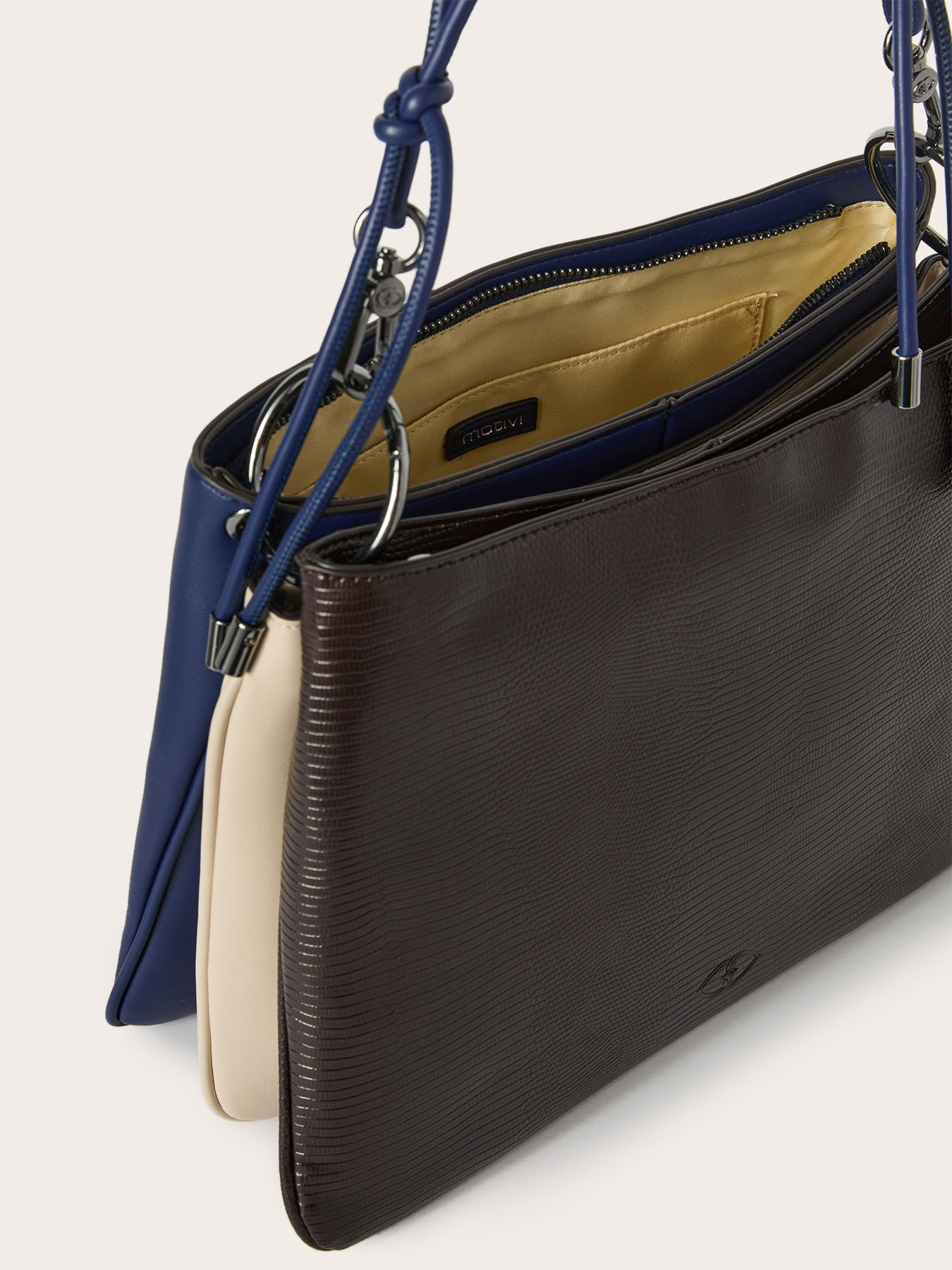 Accordion bag with python effect image number 4