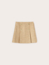 Pleated boucl&eacute; mini skirt with buttons image number 4