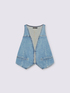Denim vest with luminous appliqués image number 5