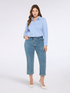 Striped cotton blend shirt with sparkle details image number 2