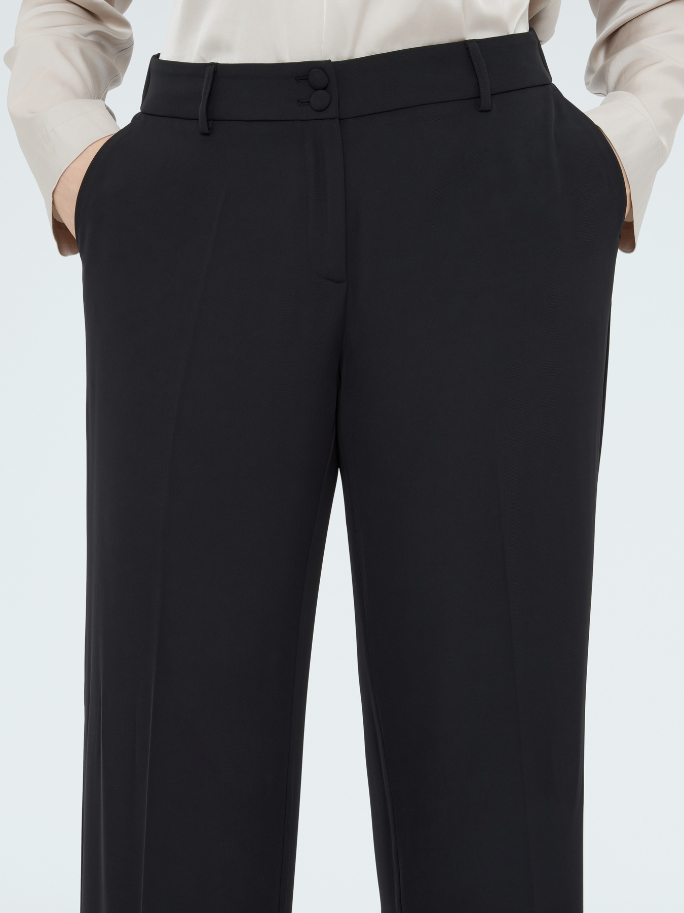 Wide Leg Trousers in Fluid Fabric image number 3