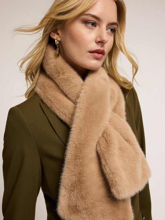 Soft plush effect scarf