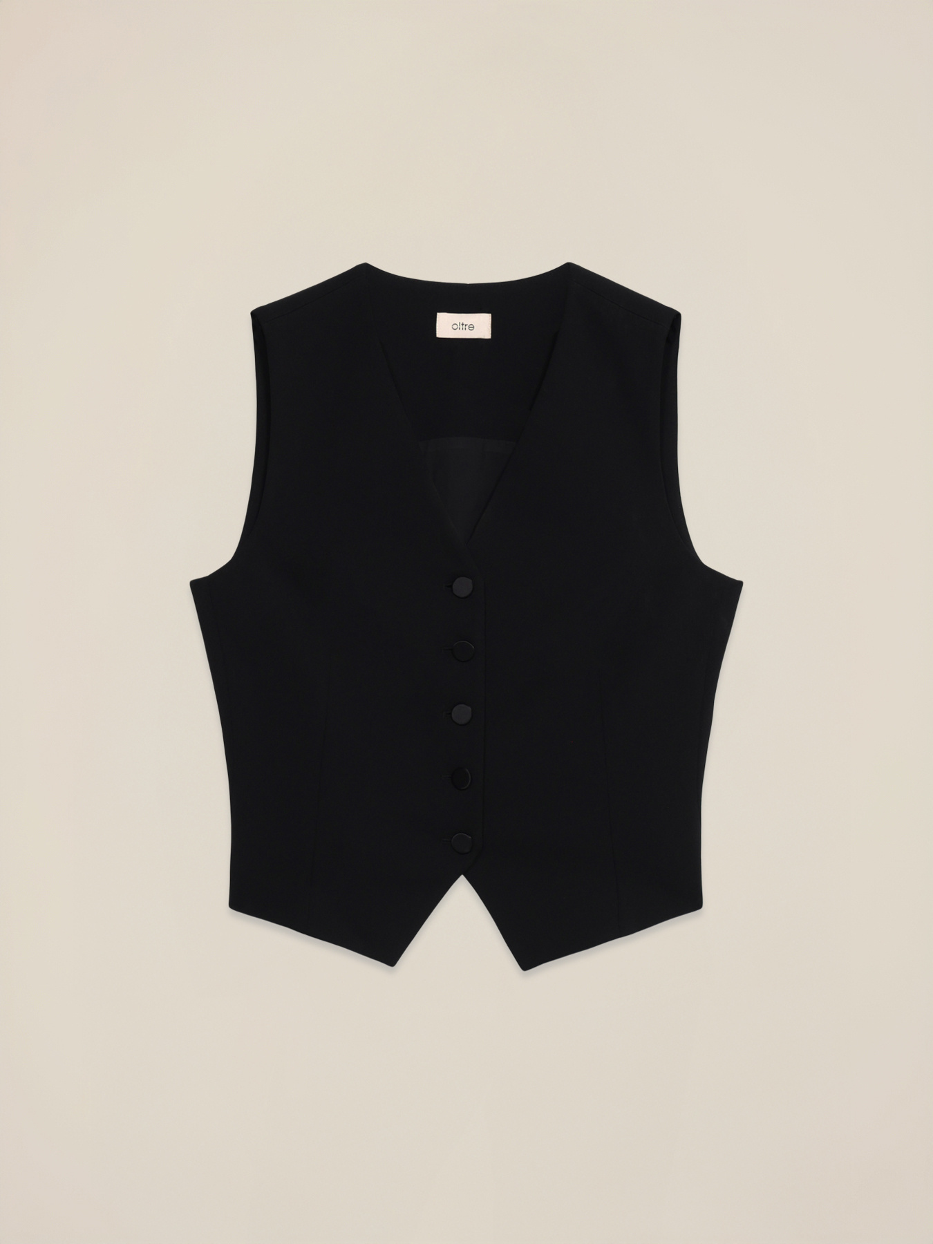 Crepe fabric vest image number 0