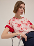 Blusa in georgette con stampa chinè image number 2