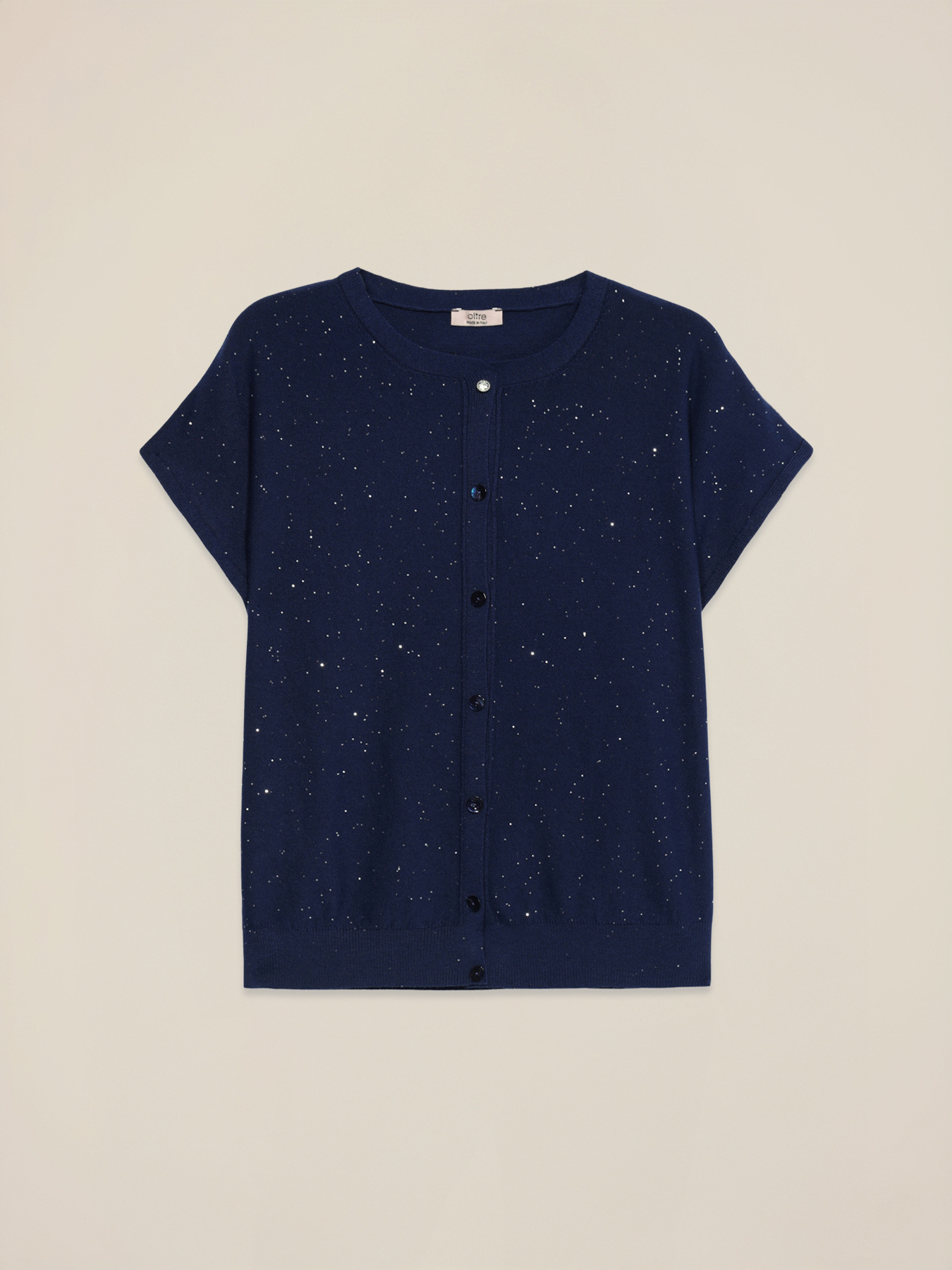 Cardigan corto con paillettes image number 4