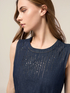 Vestito lungo in denim con micro cristalli image number 2