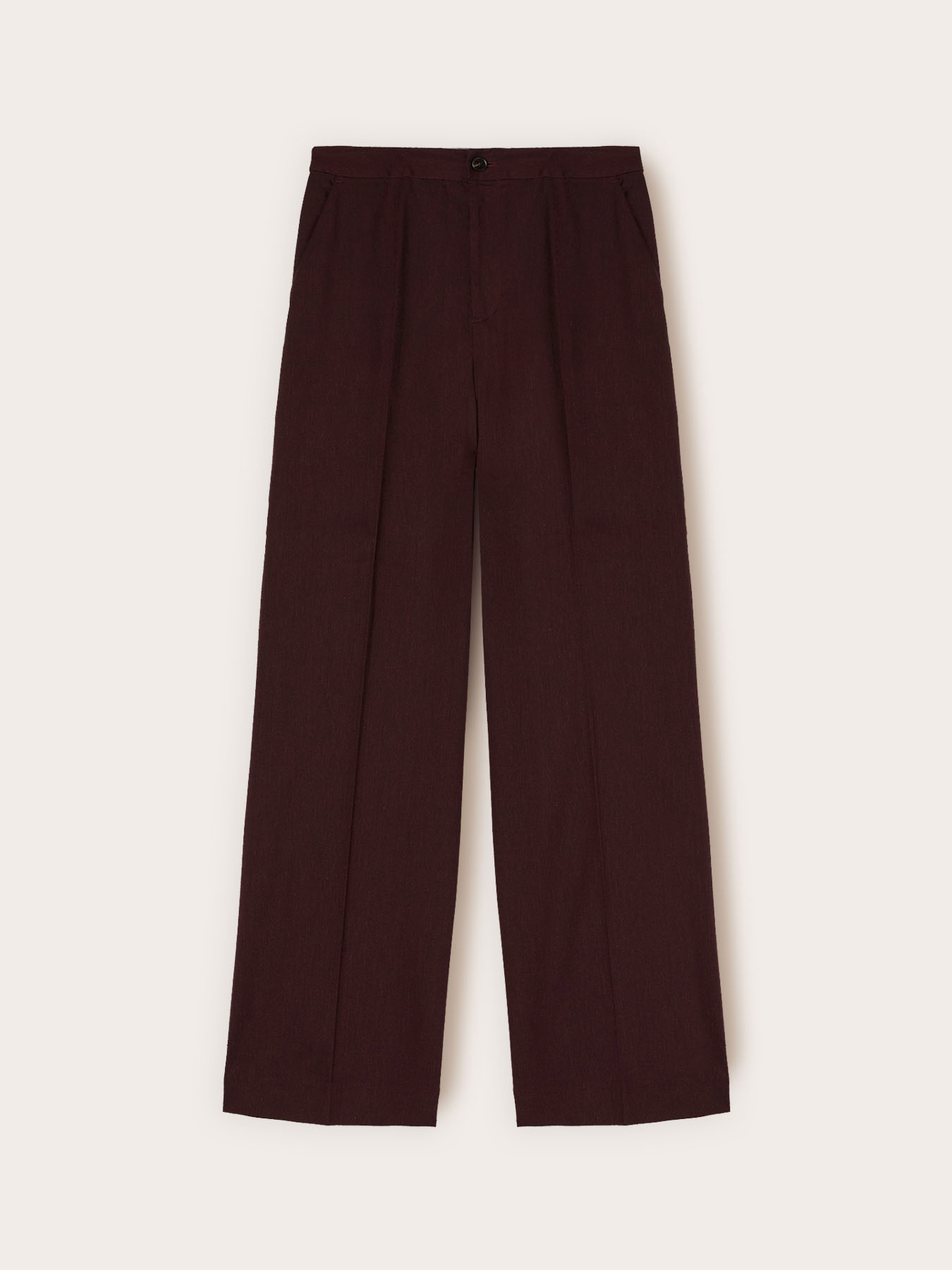 Wide-leg trousers in linen blend image number 3