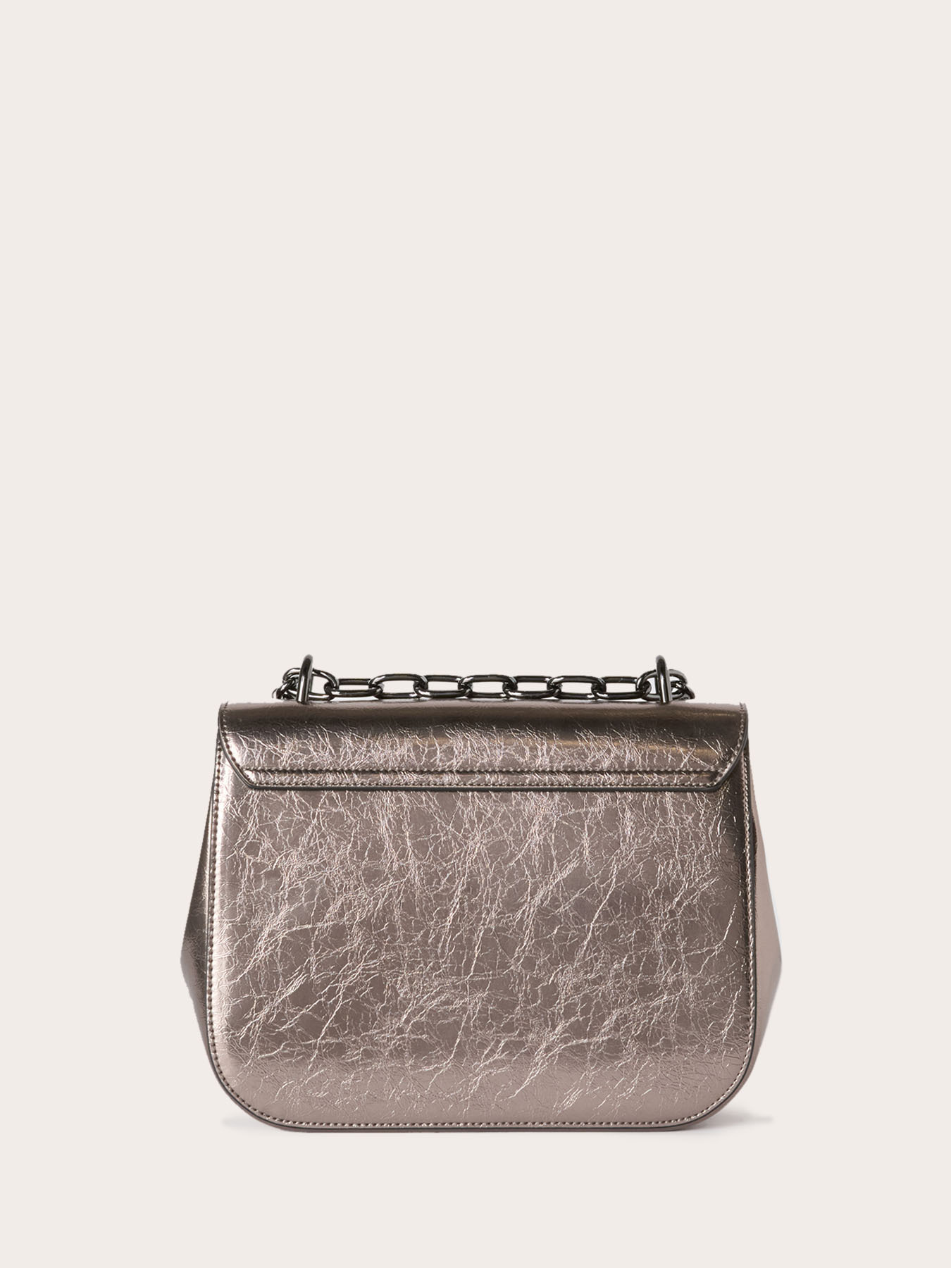 Medium bag in silver shimmer fabric image number 2