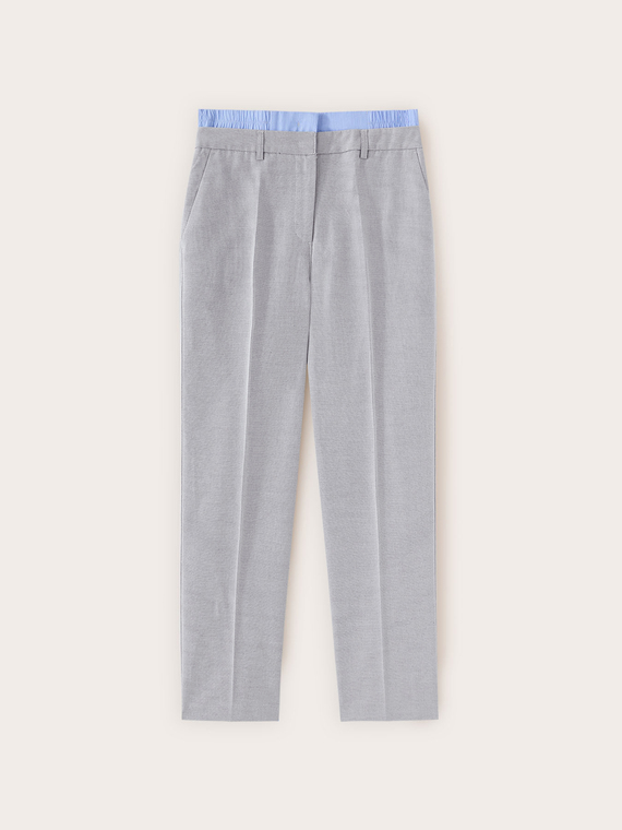 High-waisted chino trousers