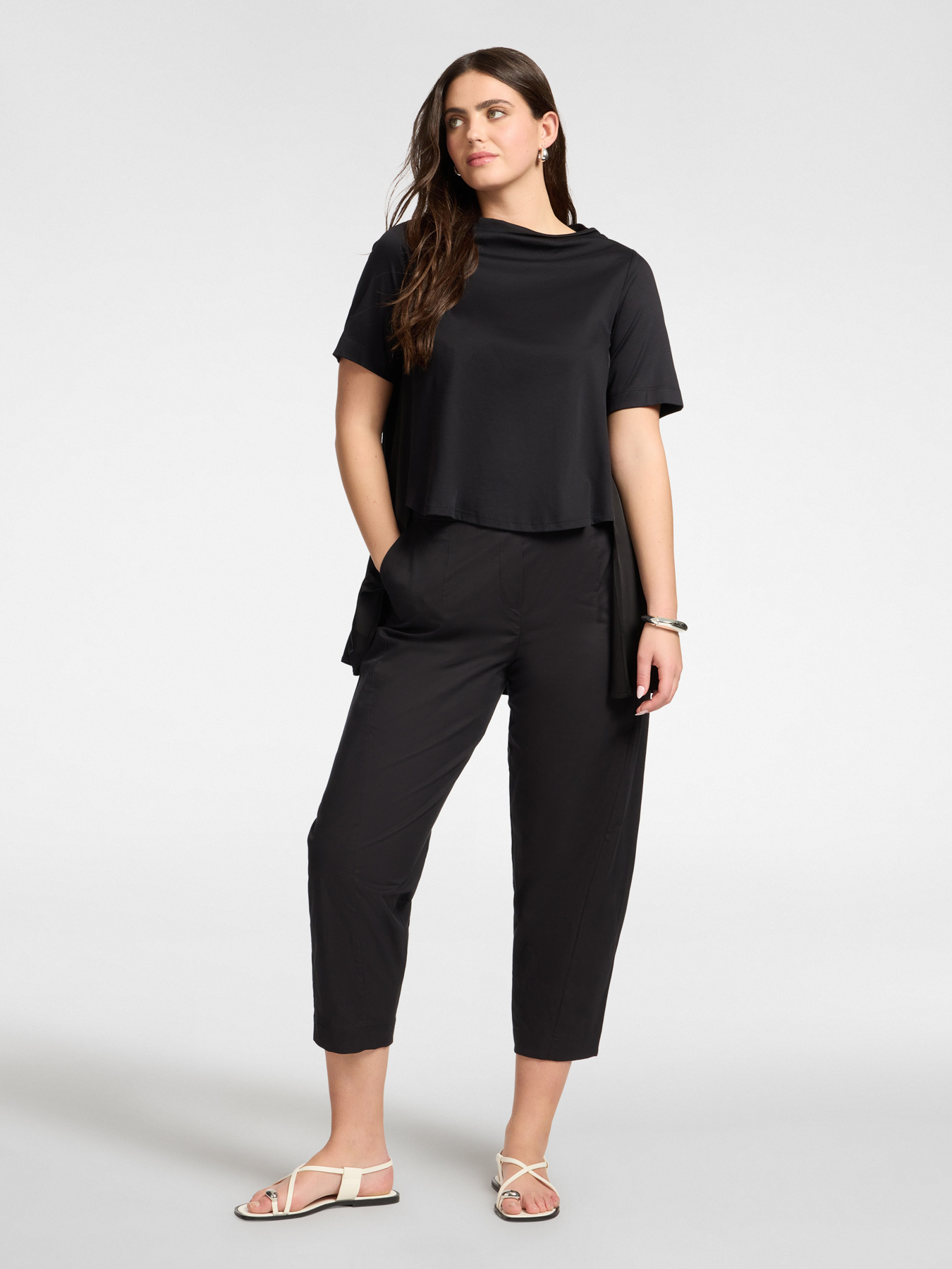 Cotton t-shirt with ruffle back image number 2