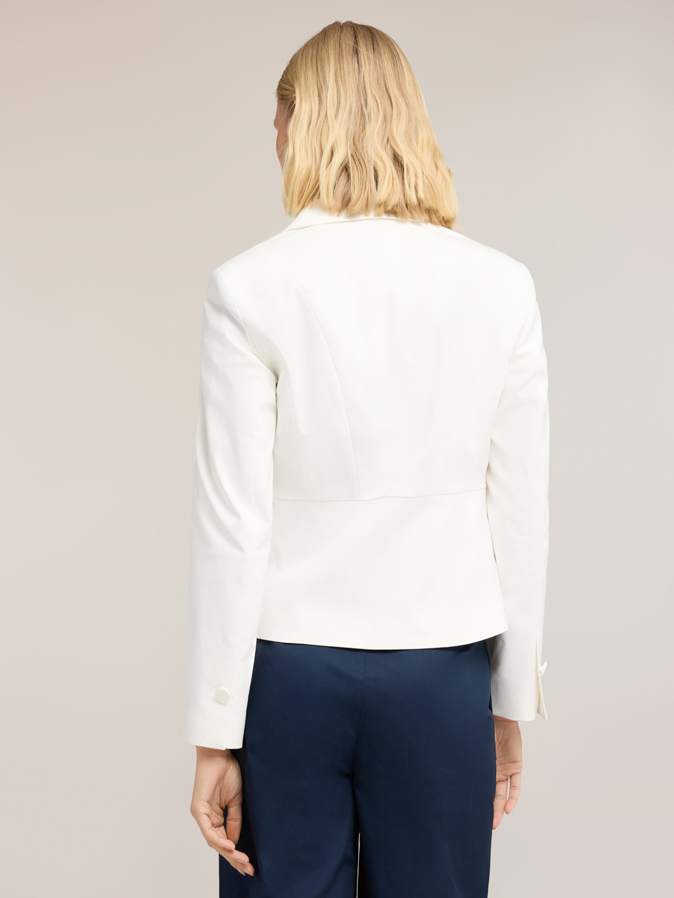 Blazer croială clasică din amestec de bumbac image number 1