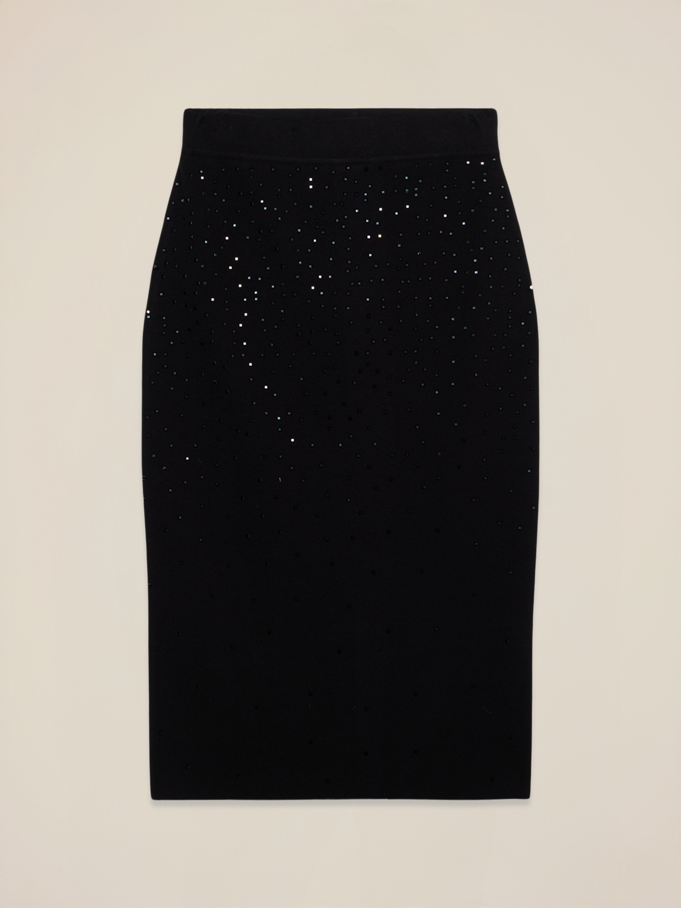 Gonna in maglia con cristalli image number 4