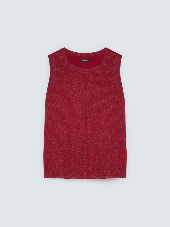 Lurex jersey top
