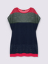 Color block openwork sweater image number 5