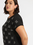 T-Shirt mit Strass-Logos image number 3