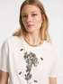 T-shirt with floral embroidery image number 3