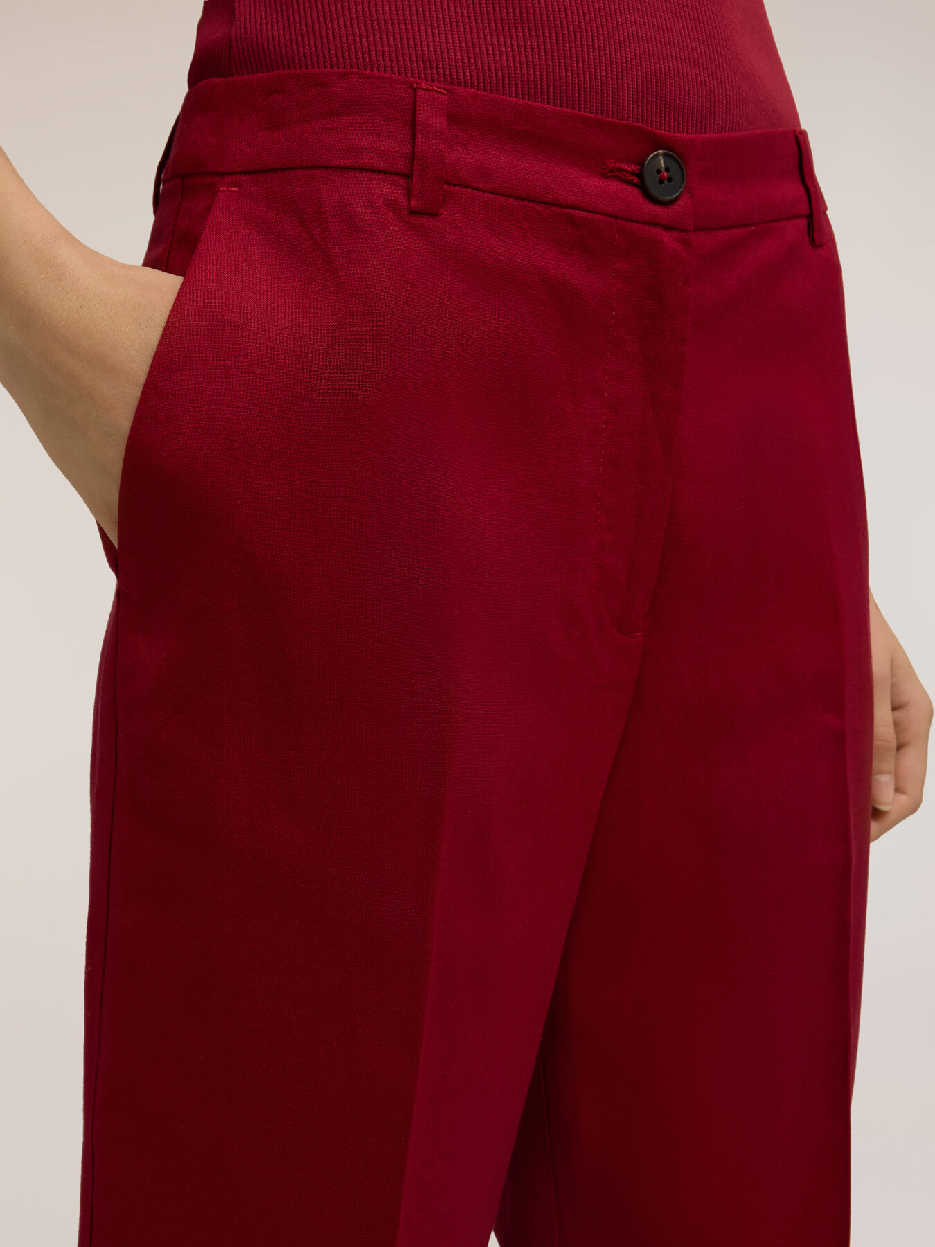 Pantaloni regular din amestec de in image number 3