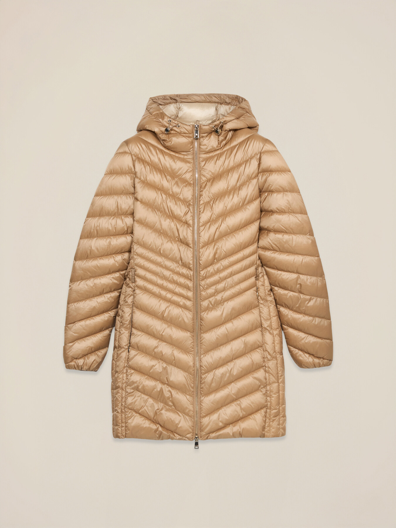 Piumino lightweight midi con cappuccio image number 4