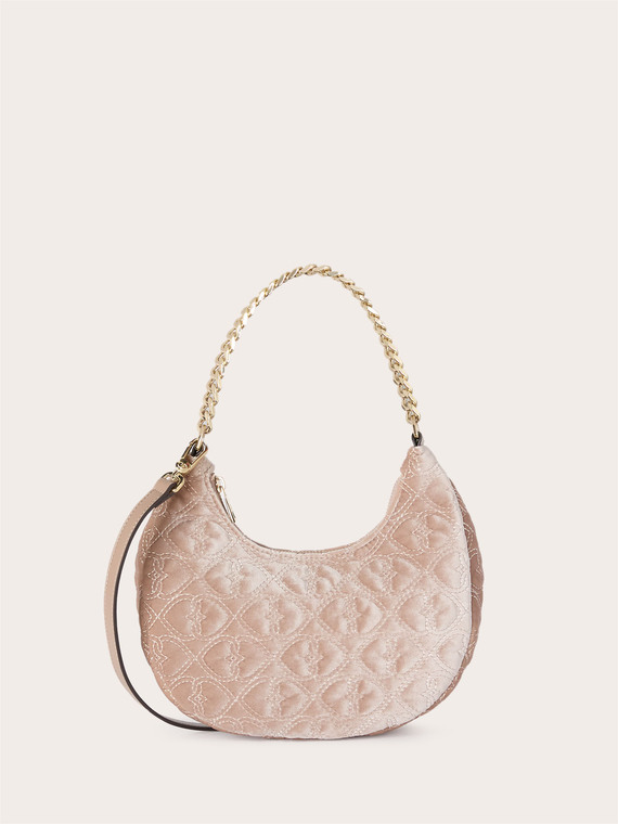 Hobo bag ricamata