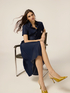 Robe chemisier longue effet denim image number 3