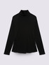 Wool blend jersey turtleneck t-shirt image number 4