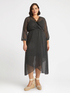 Gepunktetes Kleid mit Überkreuzung vorne image number 2
