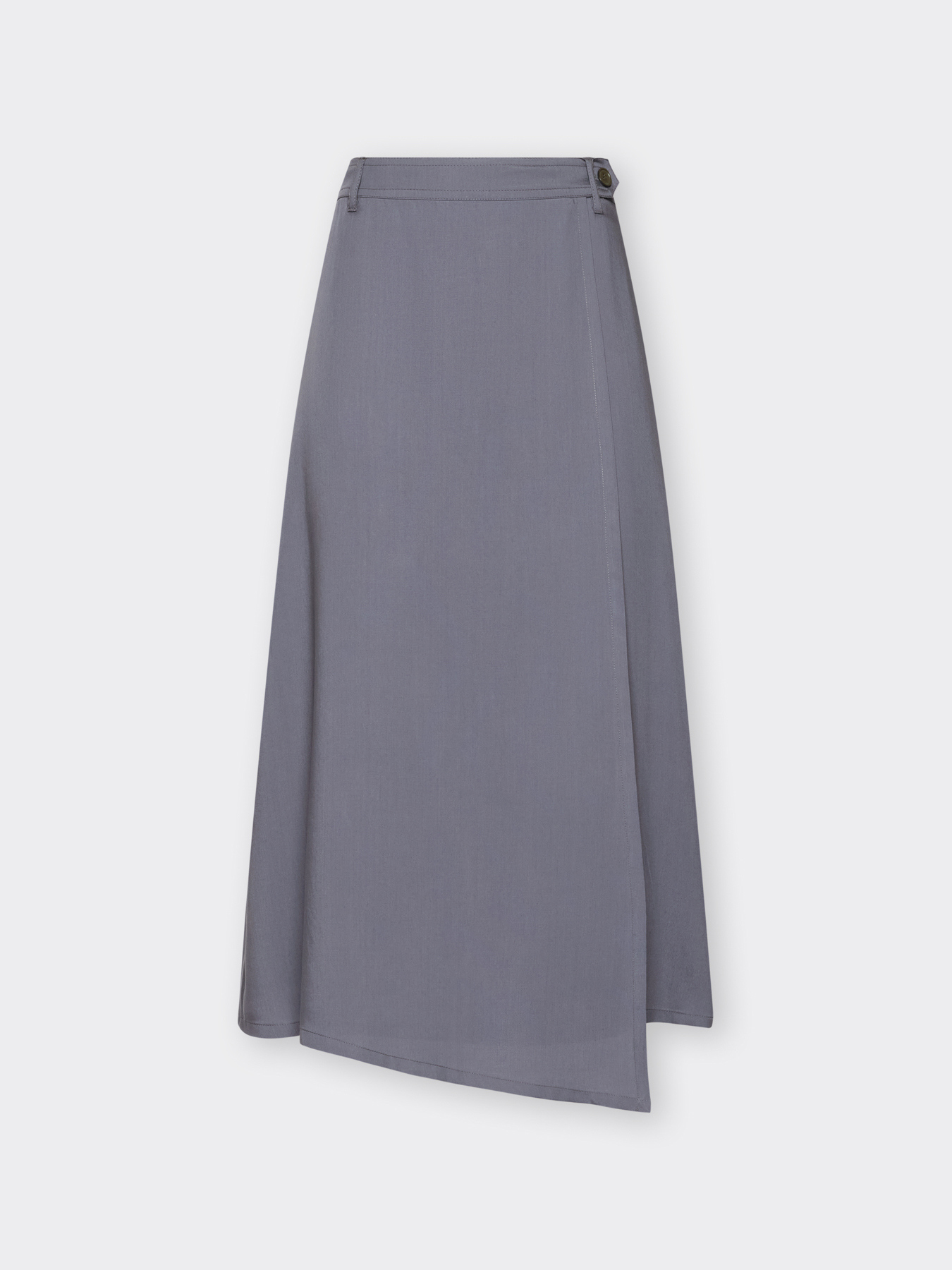 Asymmetric midi skirt in lyocell image number 4