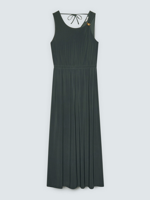 Langes Jerseykleid mit R&uuml;ckenausschnitt