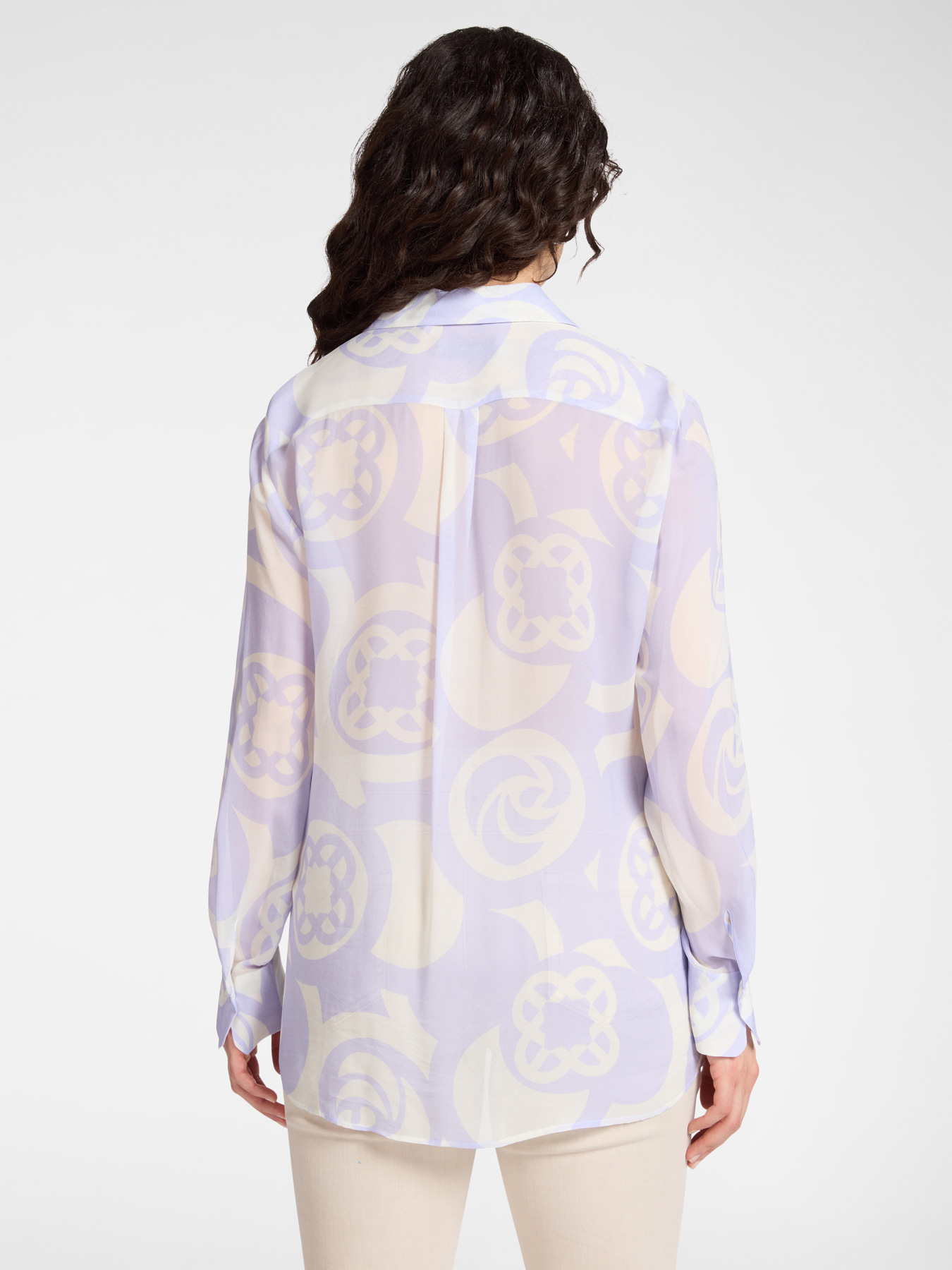 Printed viscose shirt image number 1