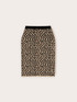 Animal print knit tube skirt image number 4