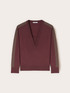 Maglia scollo a V in misto seta image number 4