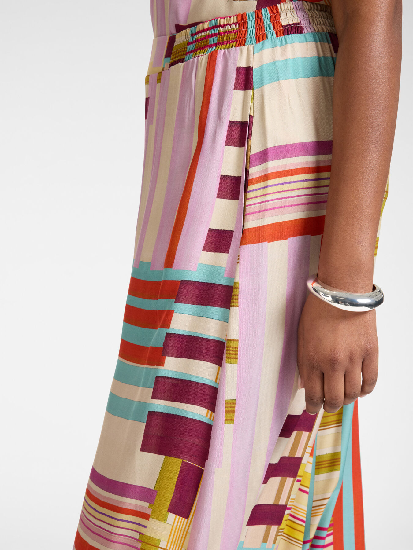 Pantaloni palazzo in raso stampati image number 3