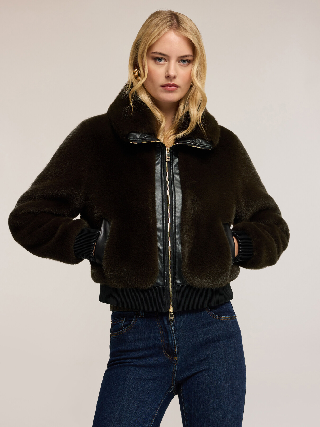 Veste effet peluche avec capuche image number 0