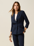 Double-breasted blazer with covered buttons image number 2